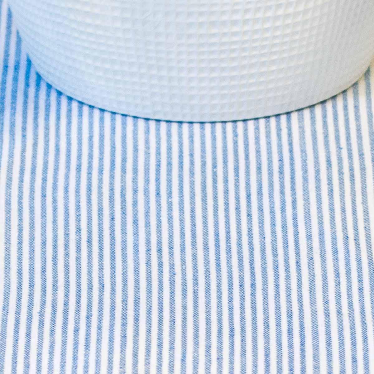 Seersucker Runner Blue/White 13x60
