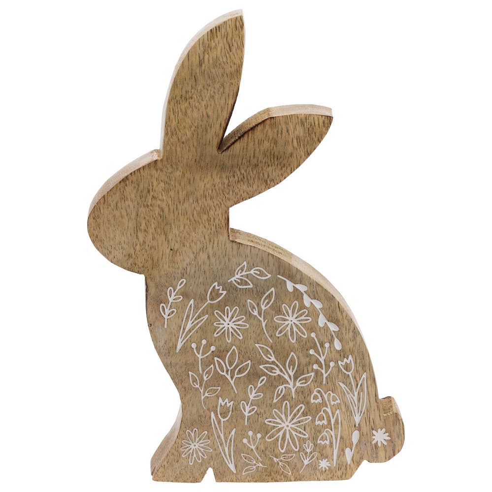 8" Mango Wood Bunny