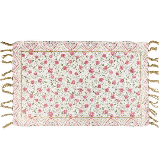 Pink Floral Rug