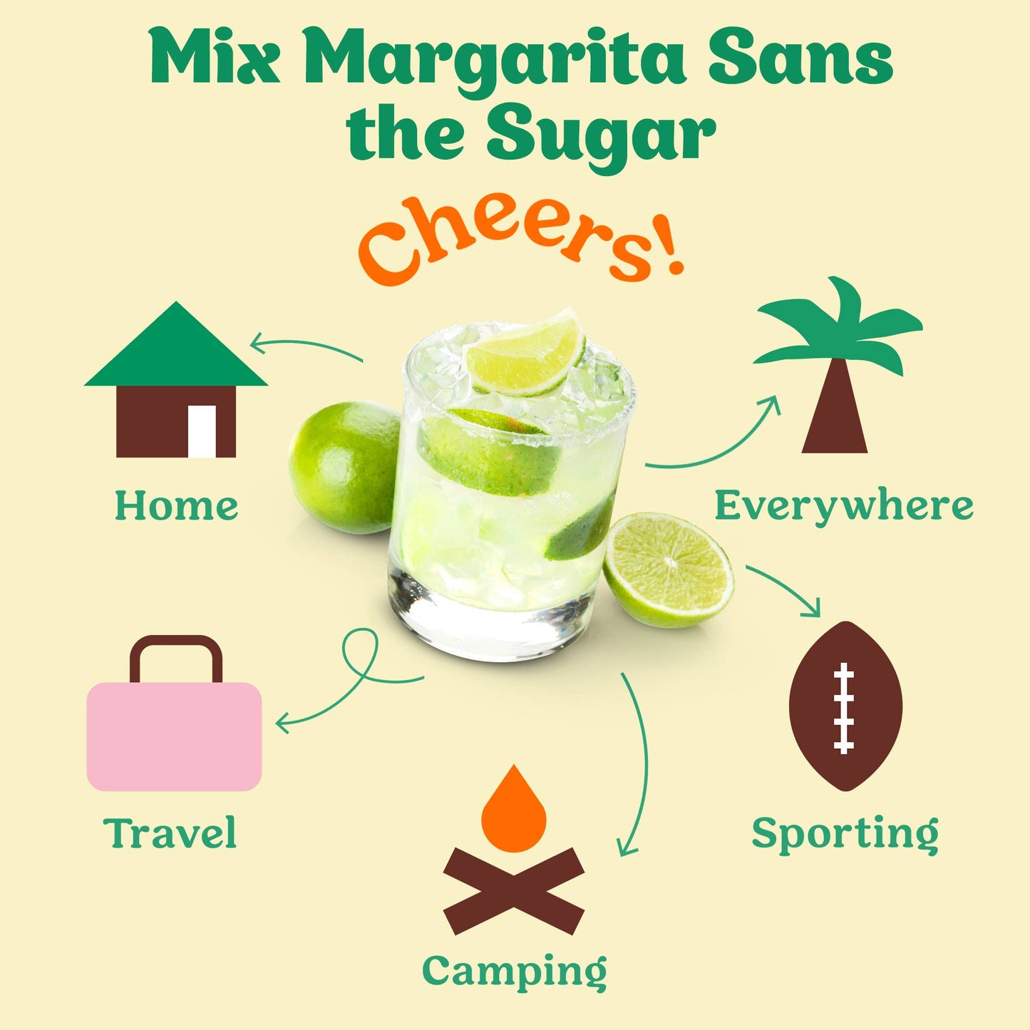 Skinny Margarita Cocktail / Mocktail Mixer - 24ct Caddy