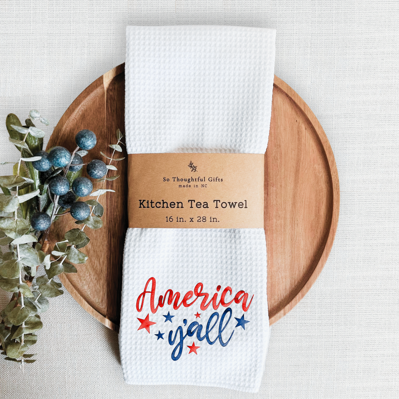 Patriotic Dish Towel - America Y’all | Kitchen Towel