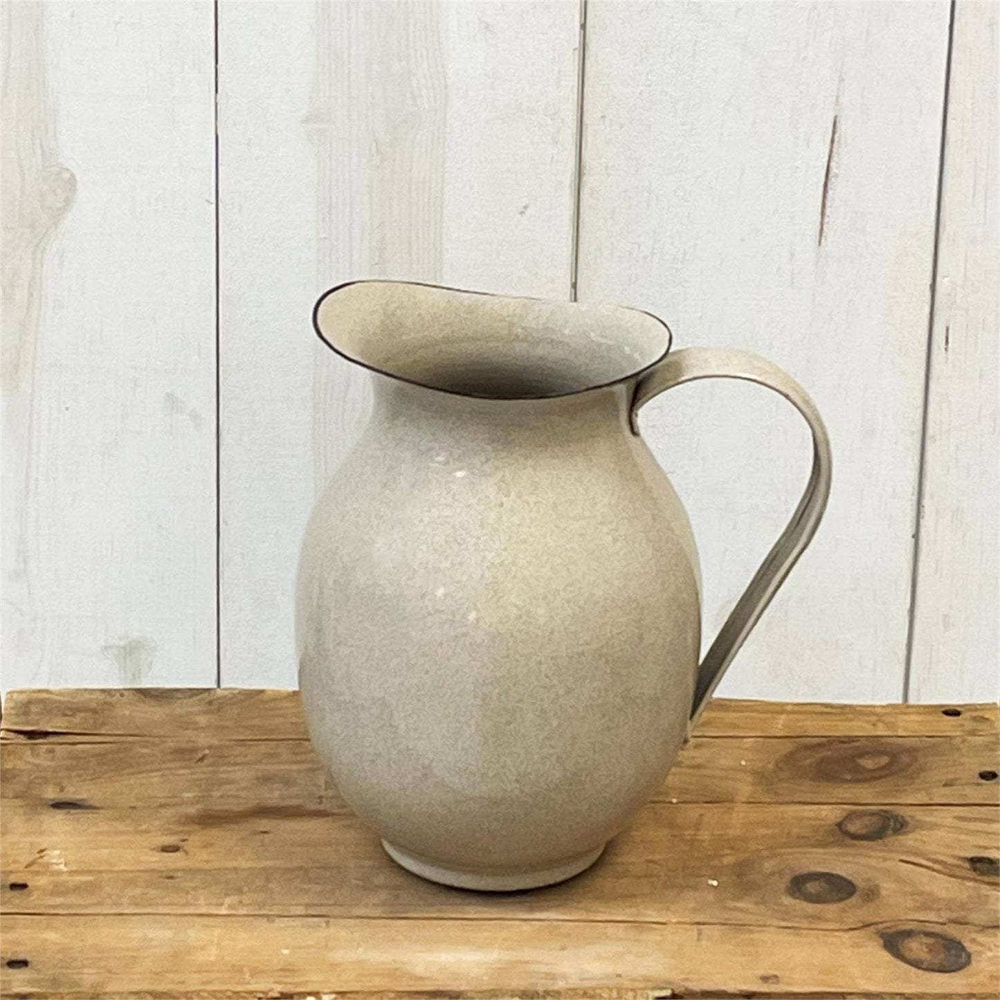 Tan Speckled Enamel Pitcher (PC)