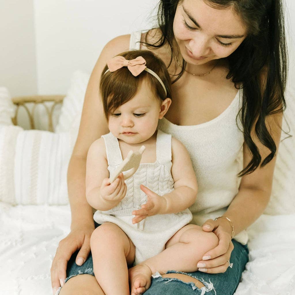 Rabbit Silicone Sensory Teether: Barely Pink