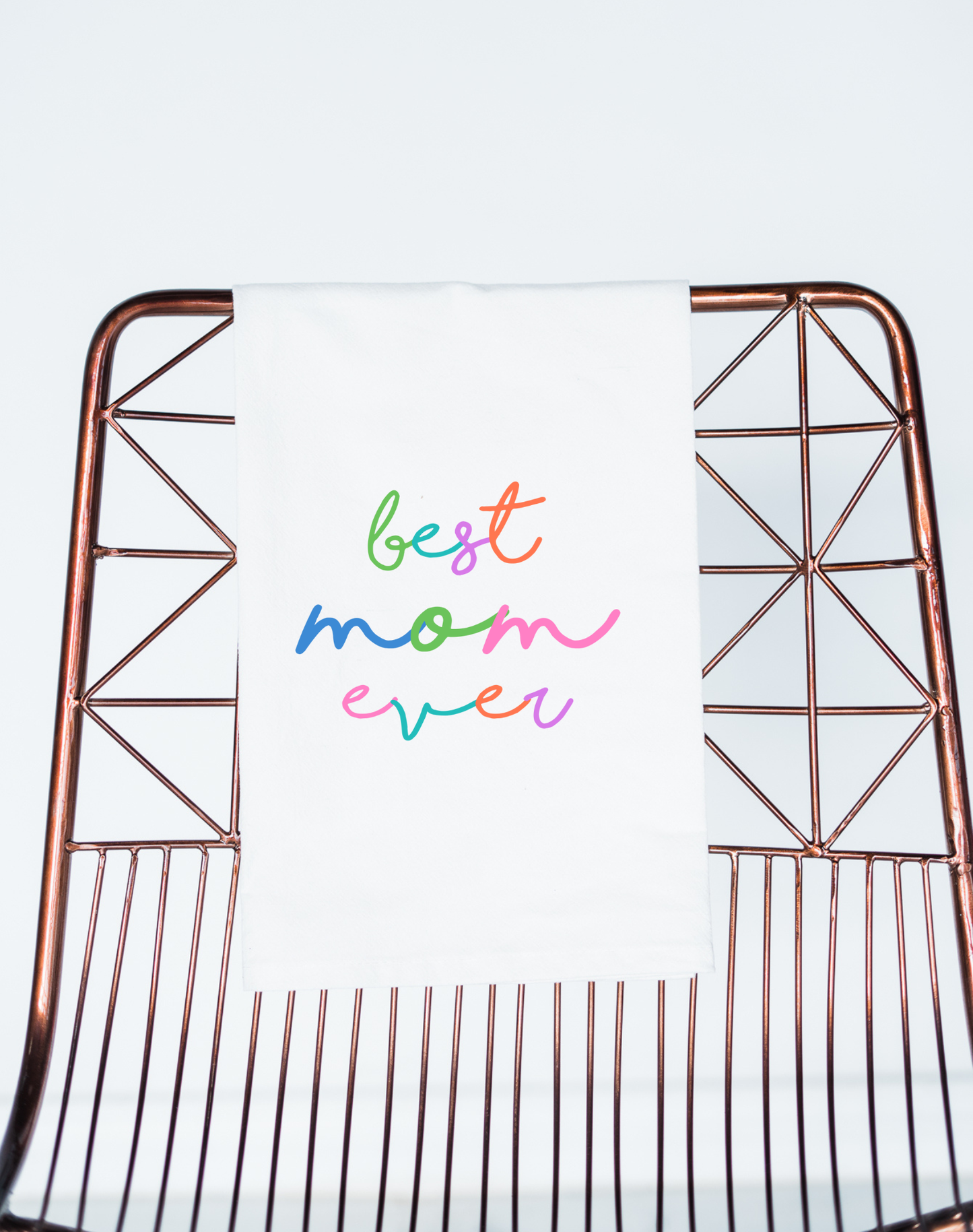 Best Mom Ever Colorful gift towel script | Mom gift