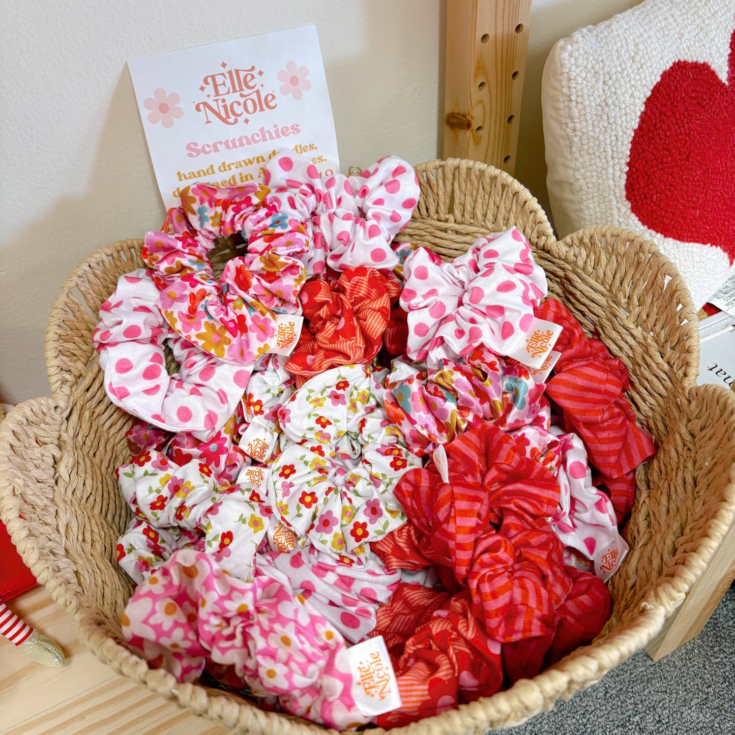 Scrunchie - Retro Florals *new & improved extra soft fabric*