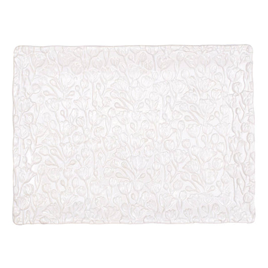 Tulip Fields Platter White
