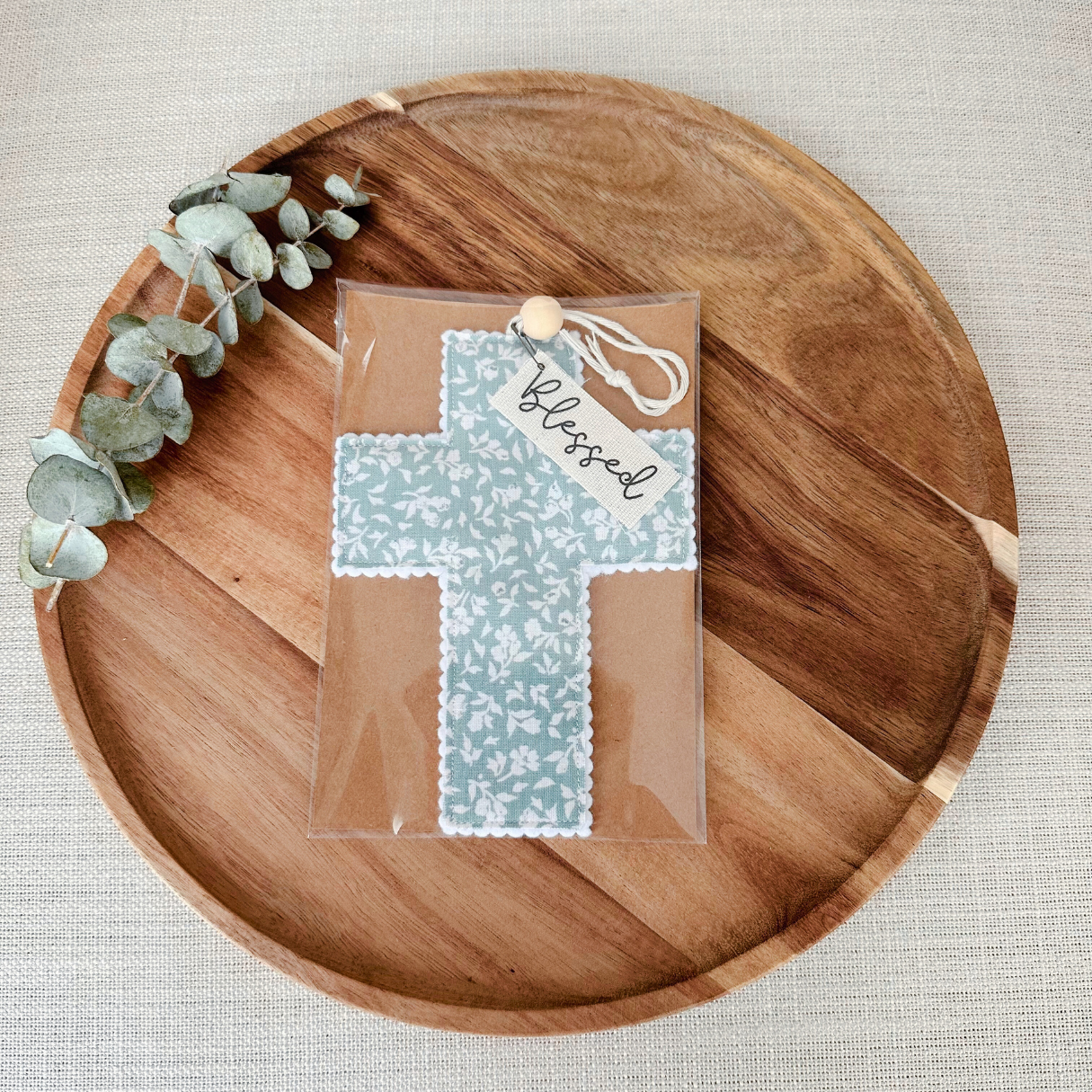 Fabric Cross - Cottage Floral | Handmade | Gift Wrapped: Love like Jesus