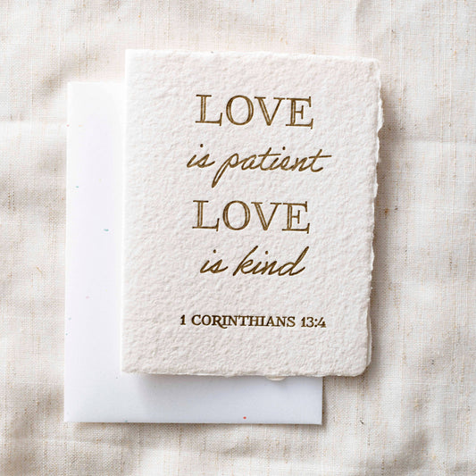 Love is patient Love is kind | greeting card