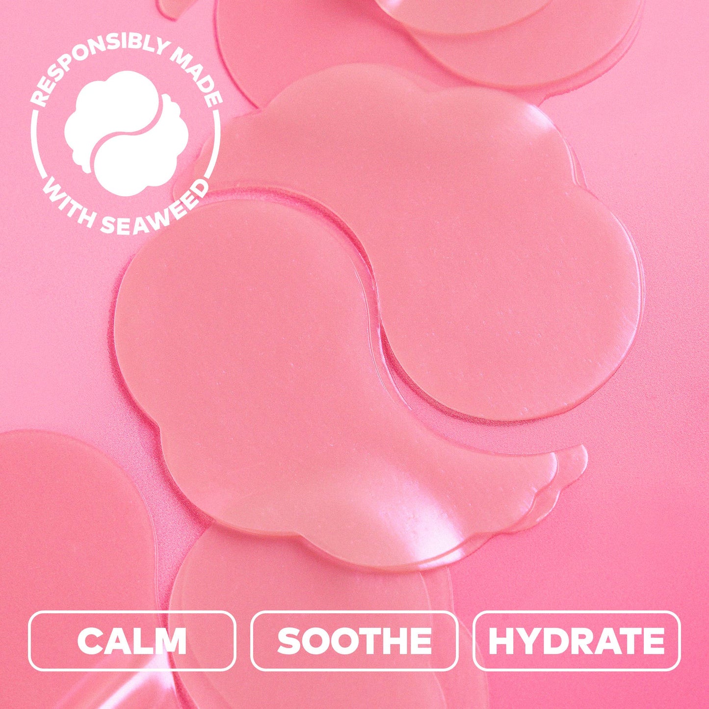 Hydrogel Undereye Masks - Seaweed-Based with Calming Cherry