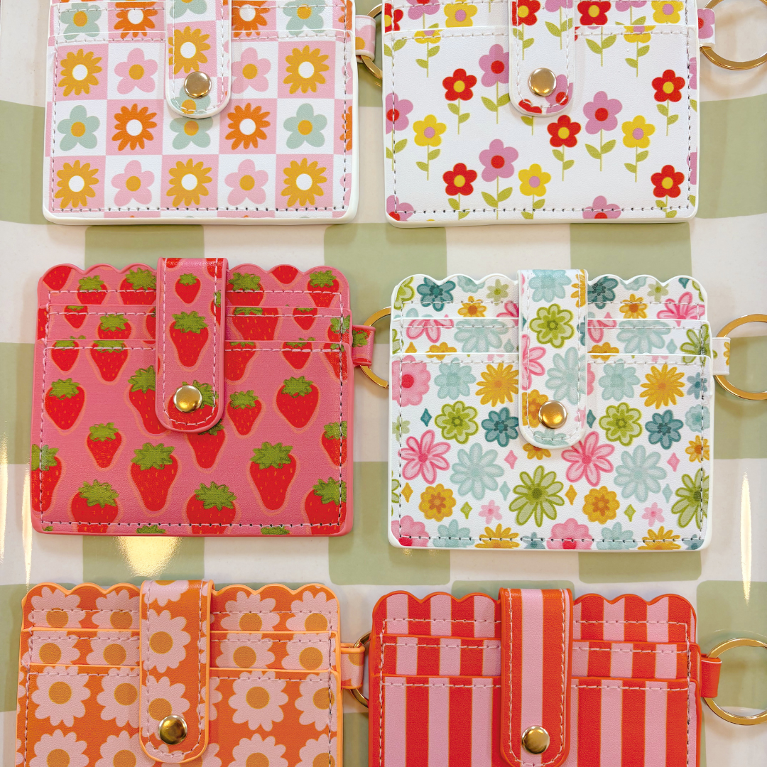 Keychain Wallet - Retro Florals