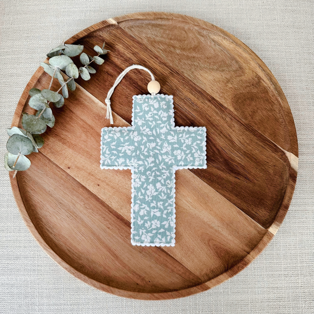 Fabric Cross - Cottage Floral | Handmade | Gift Wrapped: Wonderfully Made