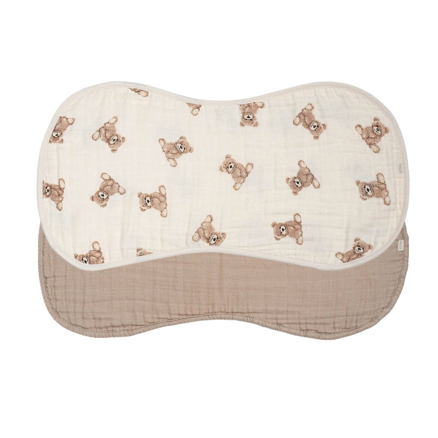 Bamboo Muslin Burp Cloth (Teddy/Taupe)