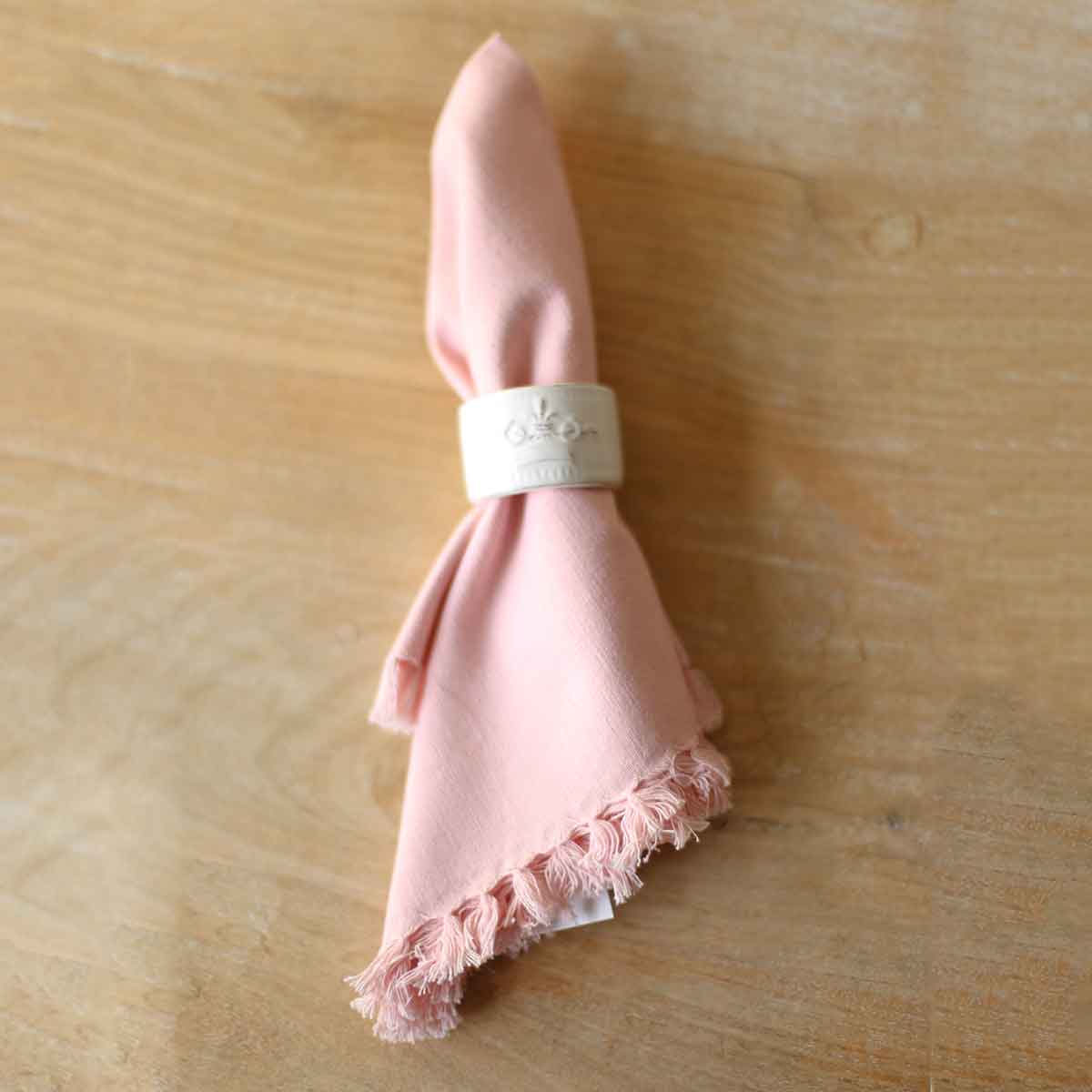 Fringe Napkin Light Pink