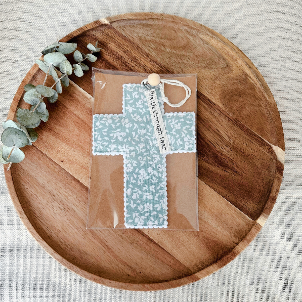 Fabric Cross - Cottage Floral | Handmade | Gift Wrapped: Love like Jesus
