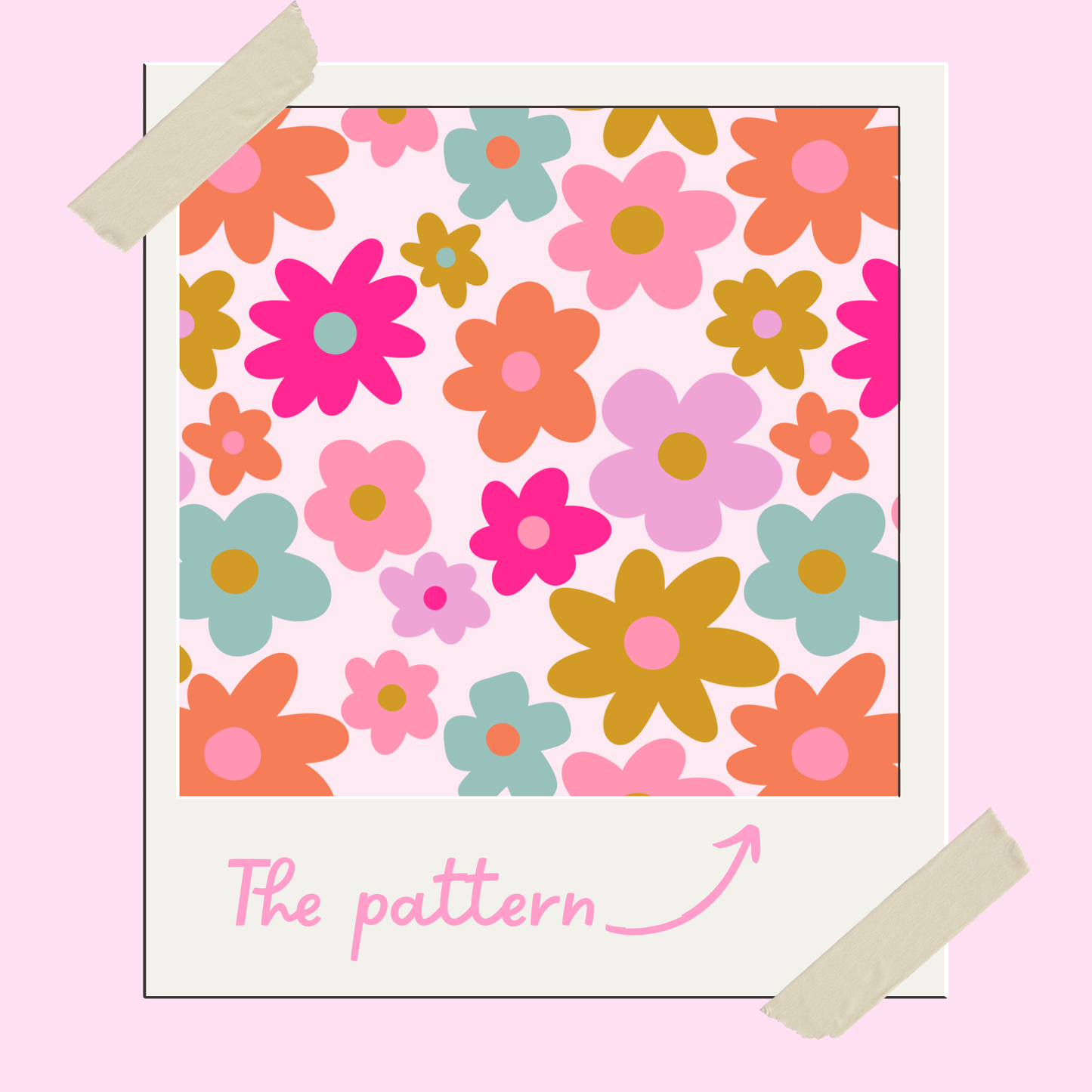 Scrunchie - Retro Florals *new & improved extra soft fabric*