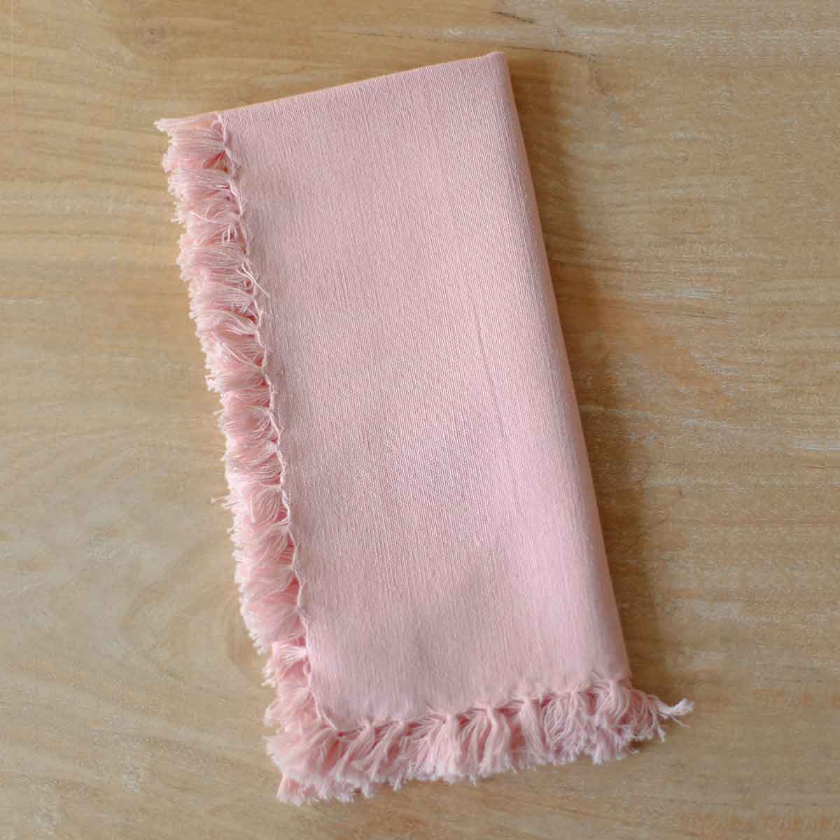 Fringe Napkin Light Pink