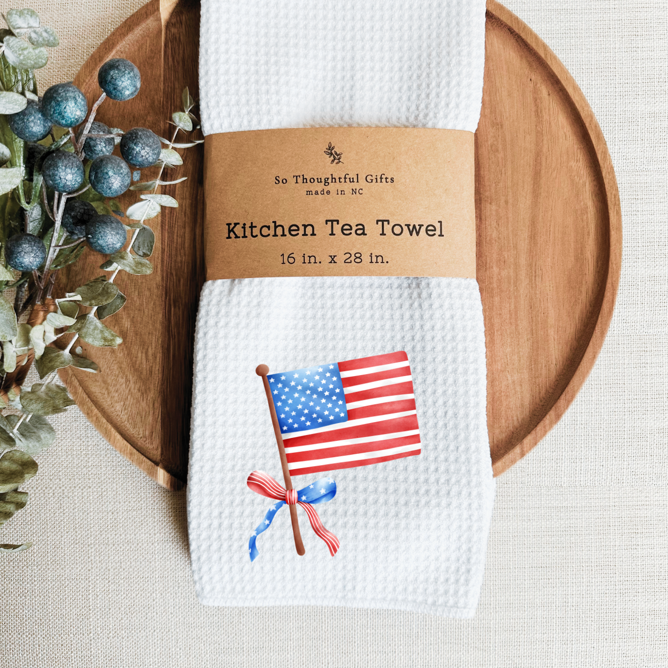 Patriotic Dish Towel - American Flag | Kitchen Towel