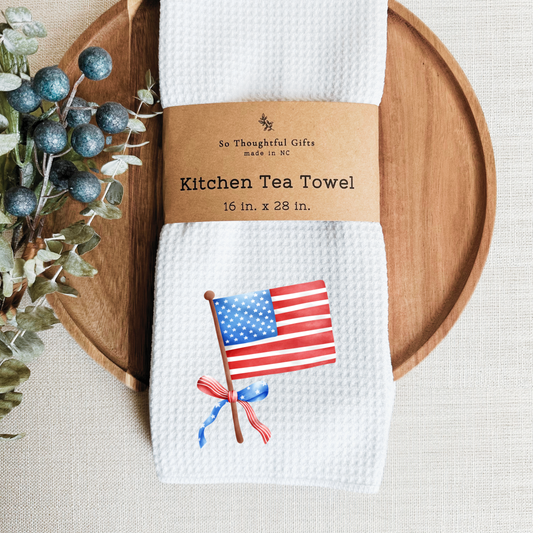 Patriotic Dish Towel - American Flag | Kitchen Towel