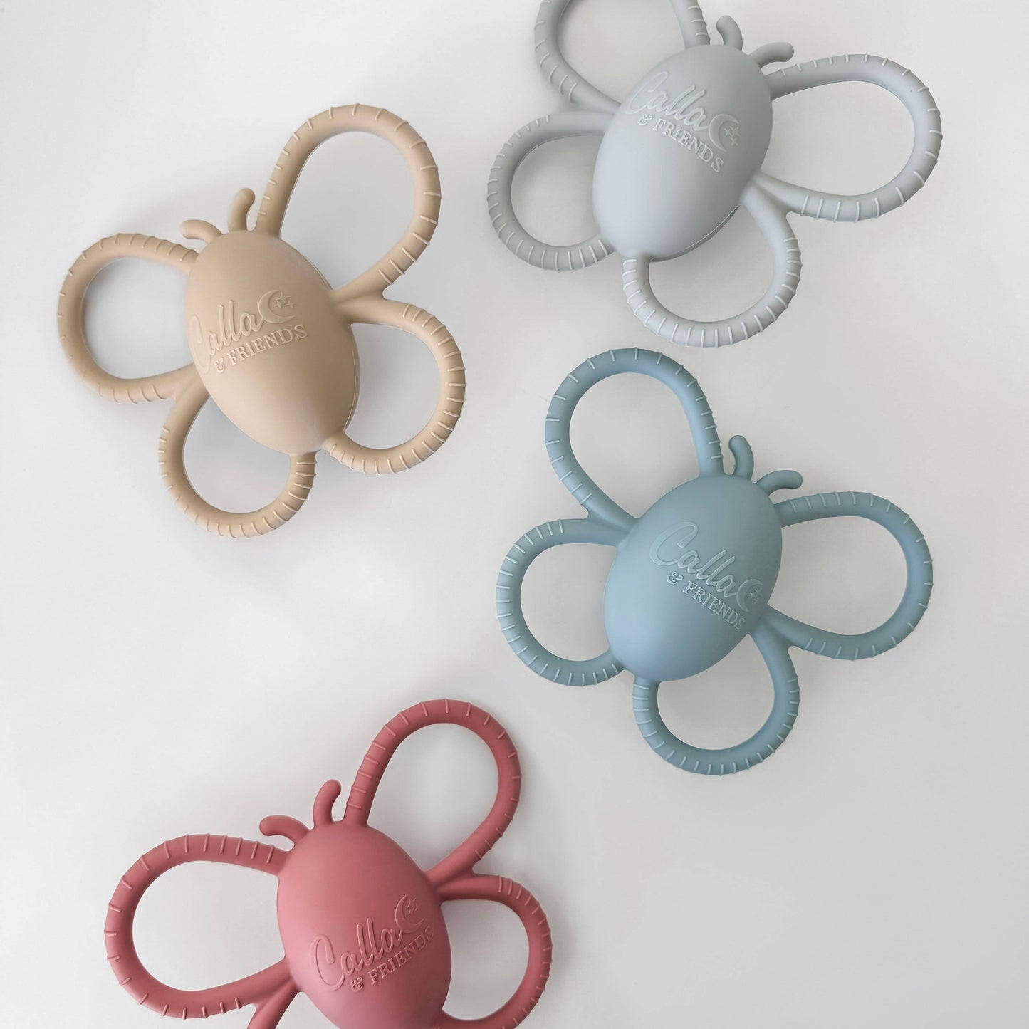 Butterfly Rattle Teether: Petunia Pink