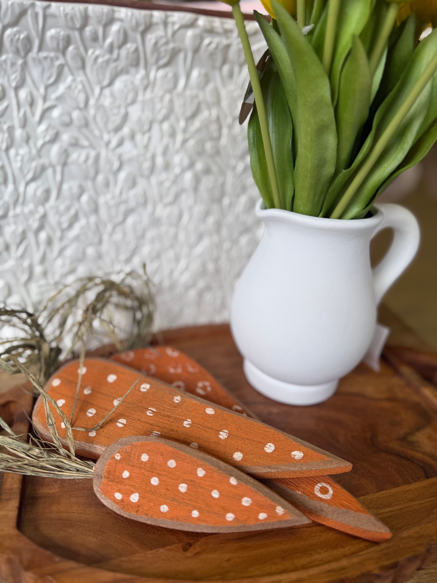 Wooden Carrot Trio