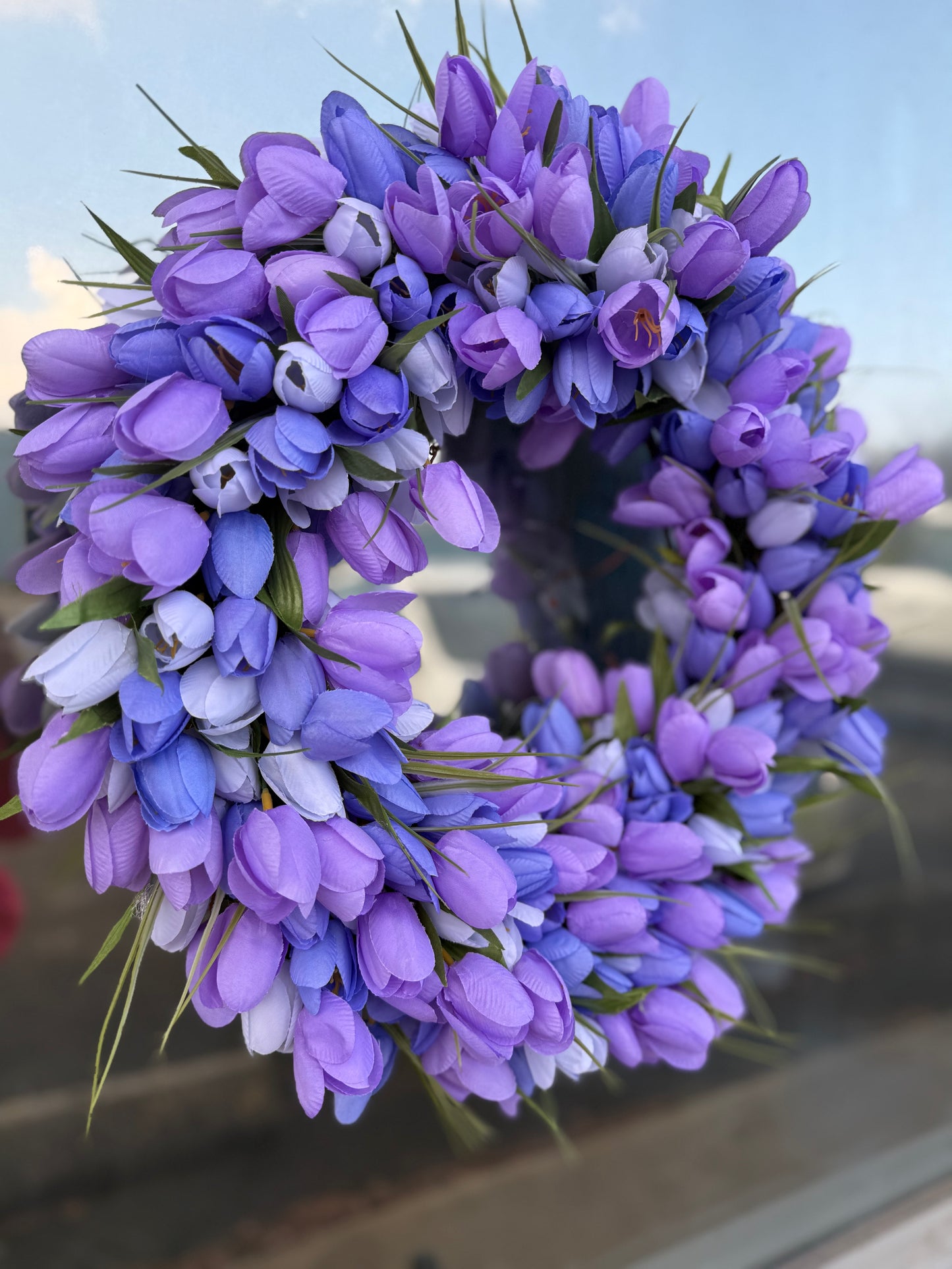 Spring tulip wreath