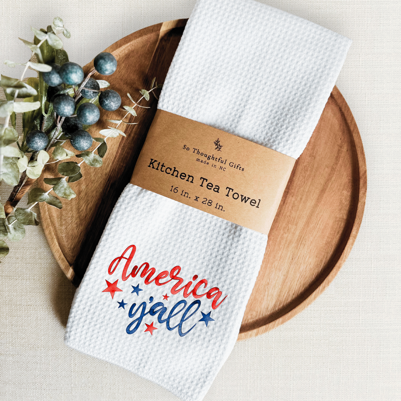 Patriotic Dish Towel - America Y’all | Kitchen Towel