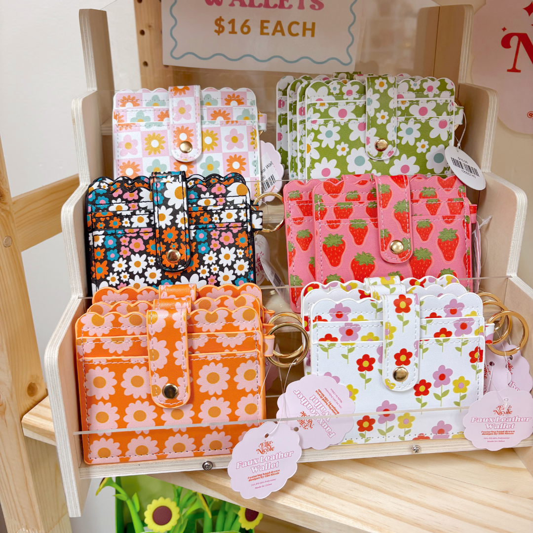 Keychain Wallet - Retro Florals