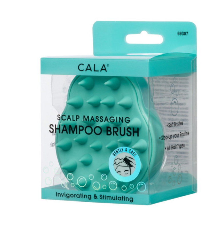 CALA Scalp Massaging Shampoo Shower Hair Brush: Pink