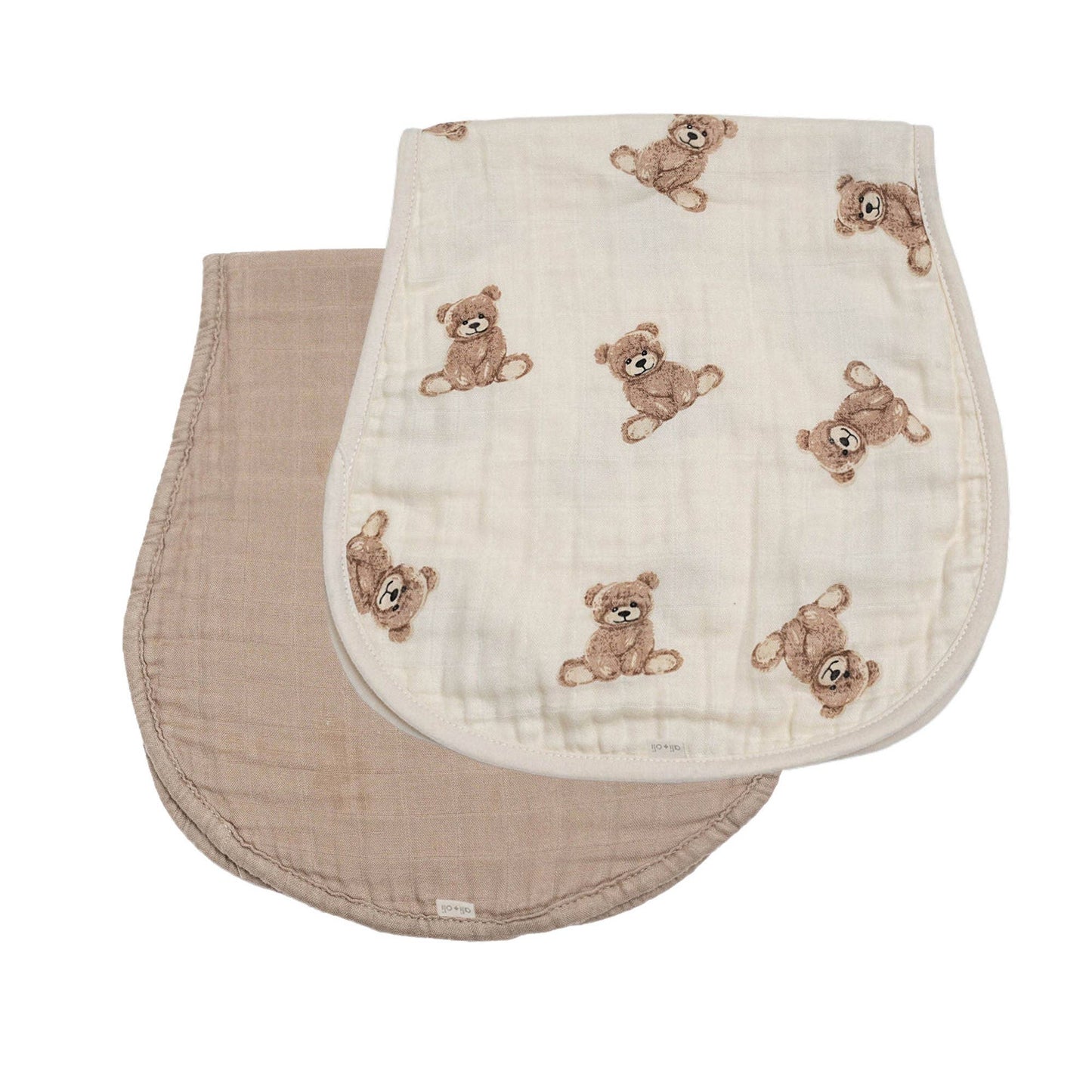 Bamboo Muslin Burp Cloth (Teddy/Taupe)