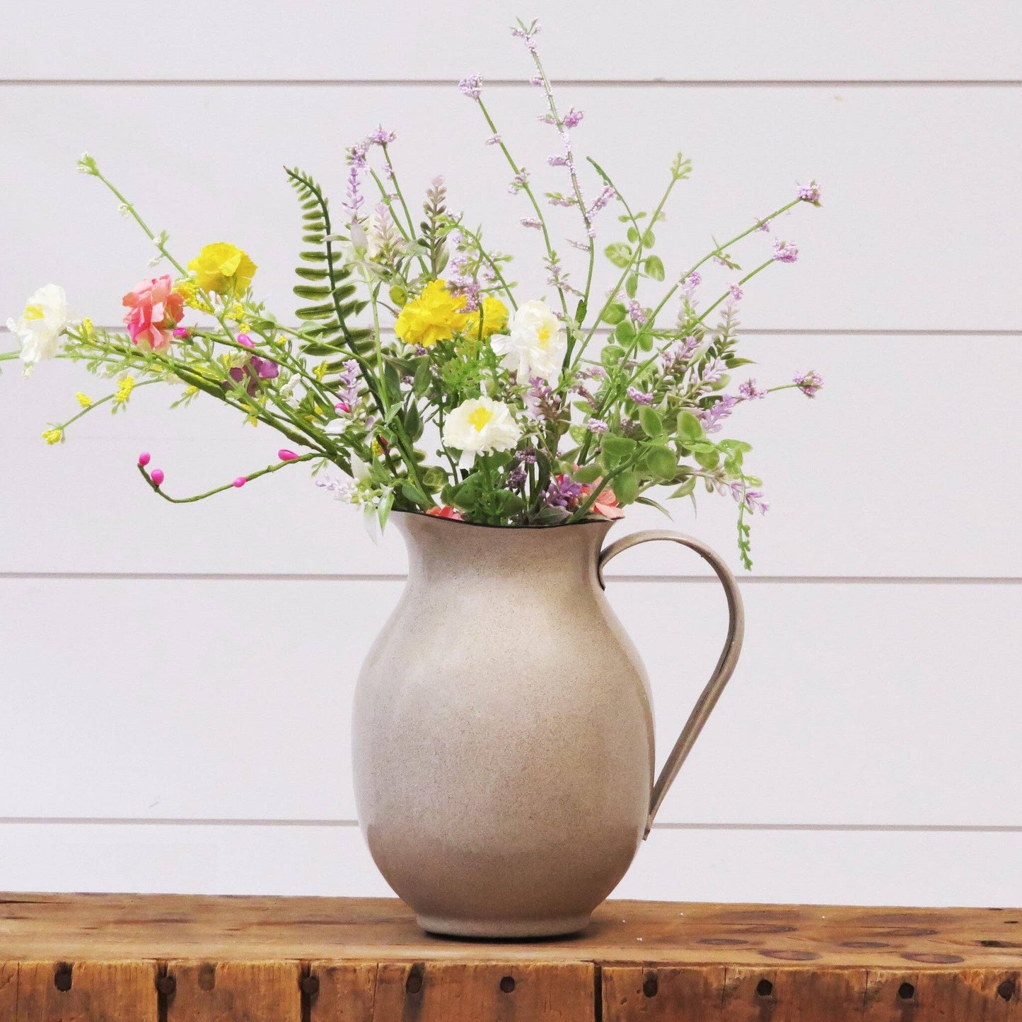 Tan Speckled Enamel Pitcher (PC)