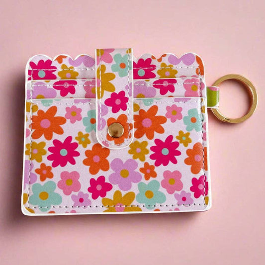 Keychain Wallet - Retro Florals