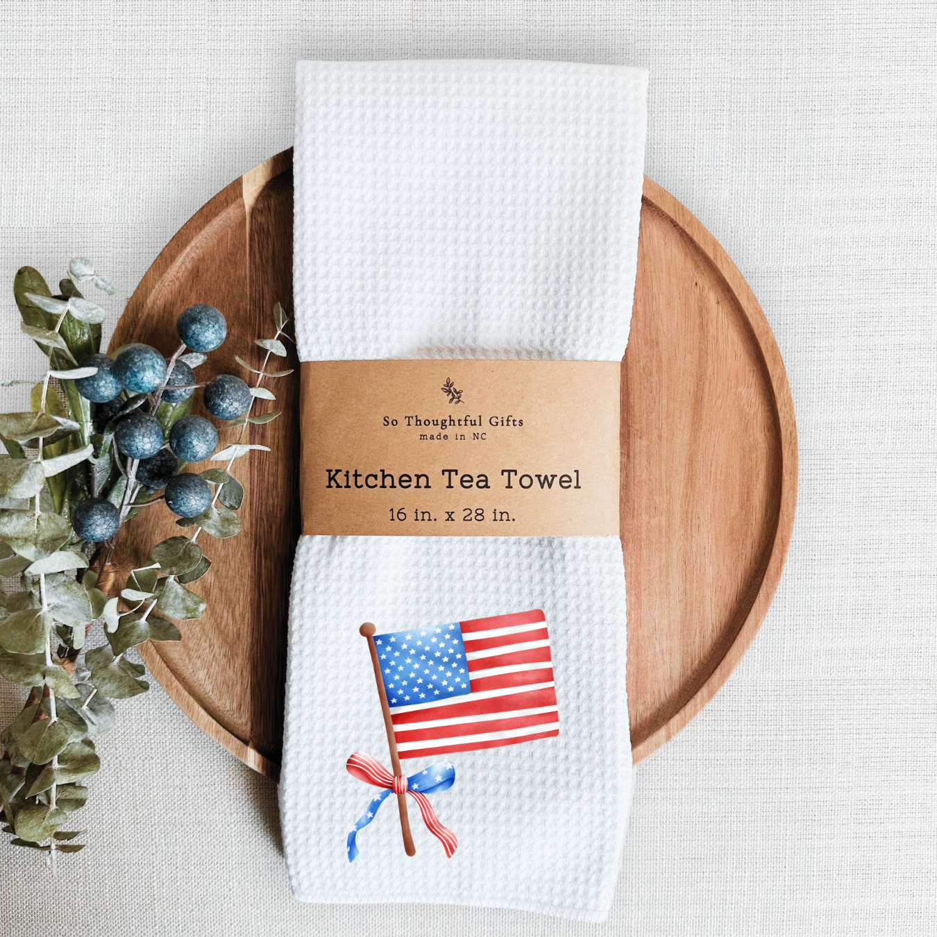 Patriotic Dish Towel - American Flag | Kitchen Towel