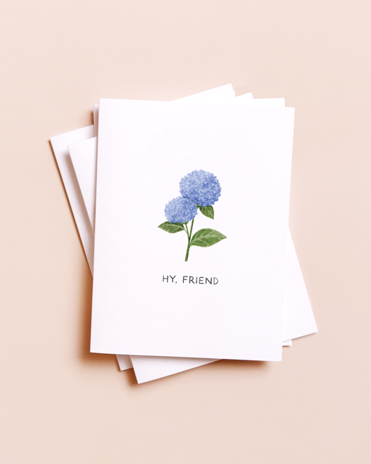 Hi Friend — Blue Hydrangea Everyday Card