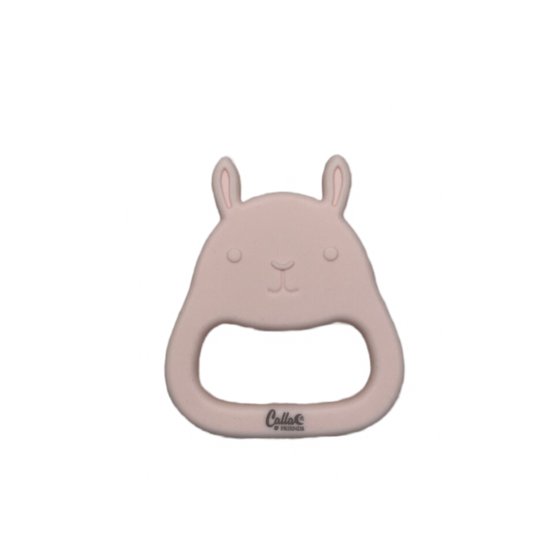 Rabbit Silicone Sensory Teether: Barely Pink