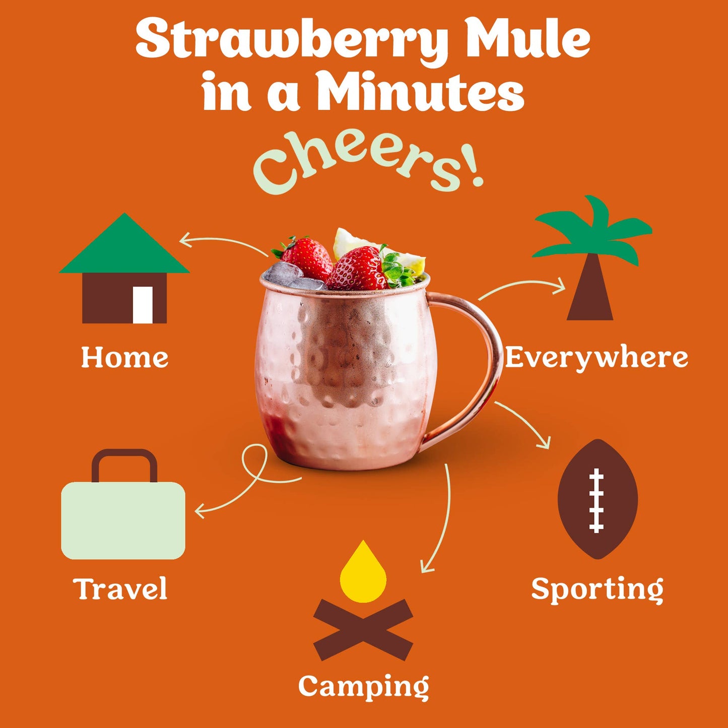 Strawberry Mule Cocktail / Mocktail Mixer - 24ct Caddy