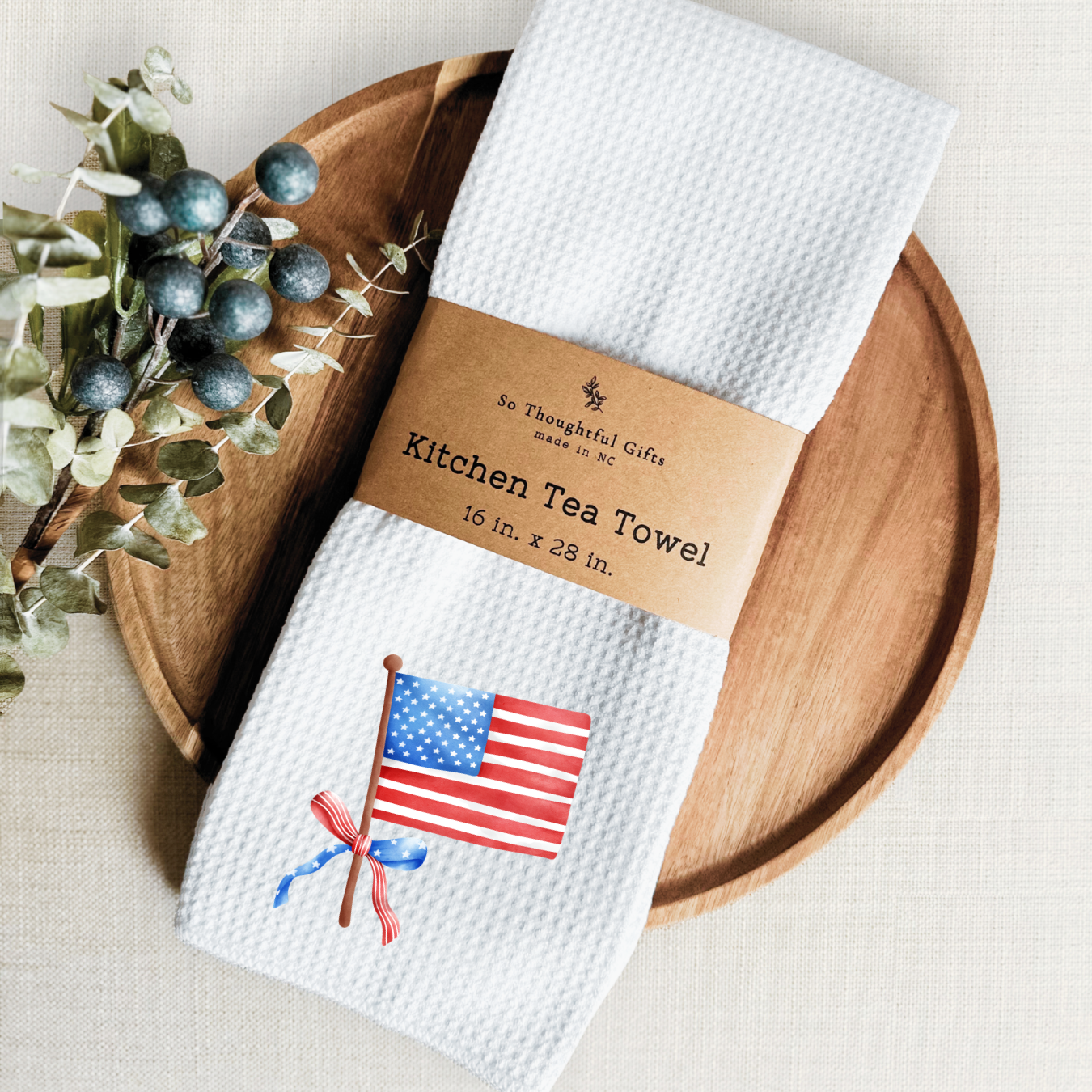 Patriotic Dish Towel - American Flag | Kitchen Towel