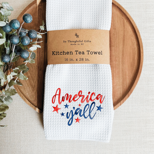 Patriotic Dish Towel - America Y’all | Kitchen Towel